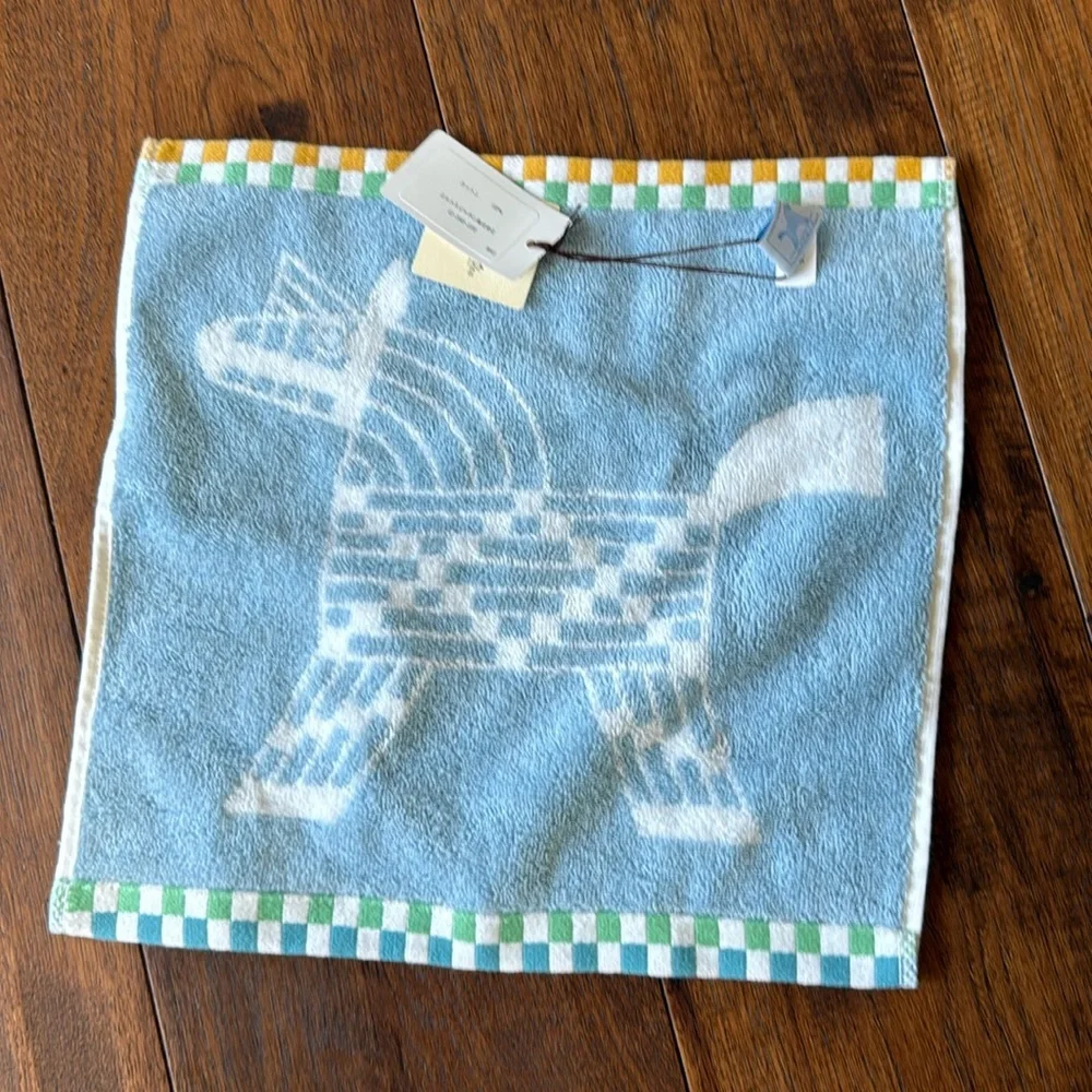 Hermes Blue Horse Towel NWT